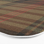 Vintage Brown Tartan Plaid Pattern Bath Mat Gallery Image 3