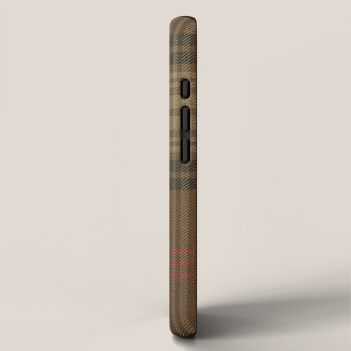 Vintage Brown Tartan Plaid Pattern iPhone Case Gallery Image 2