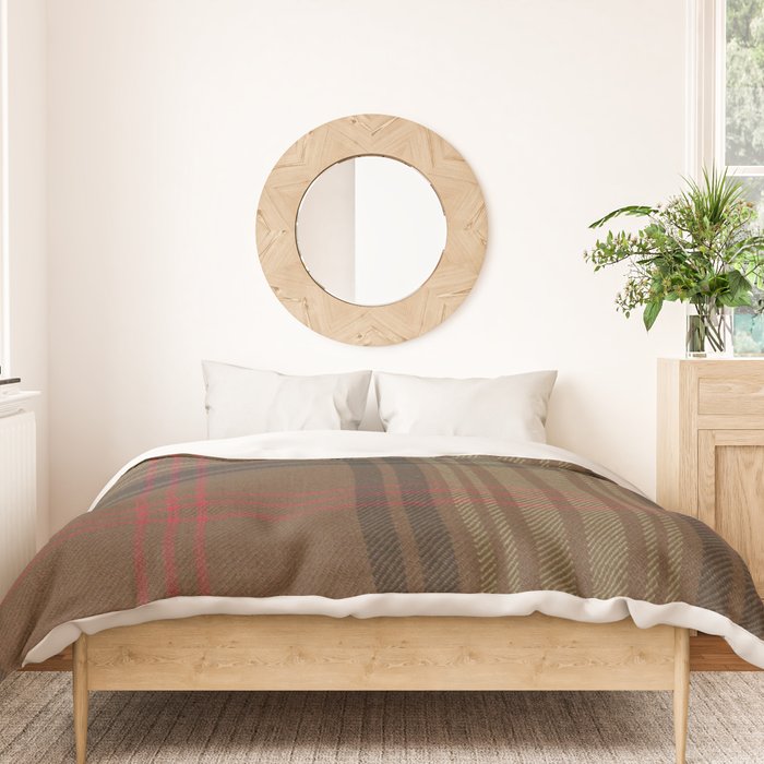 Vintage Brown Tartan Plaid Pattern Duvet Cover Gallery Image 3