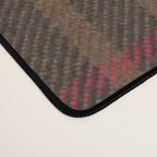 Vintage Brown Tartan Plaid Pattern Desk Mat Gallery Image 4