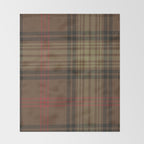 Vintage Brown Tartan Plaid Pattern Throw Blanket Gallery Image 2