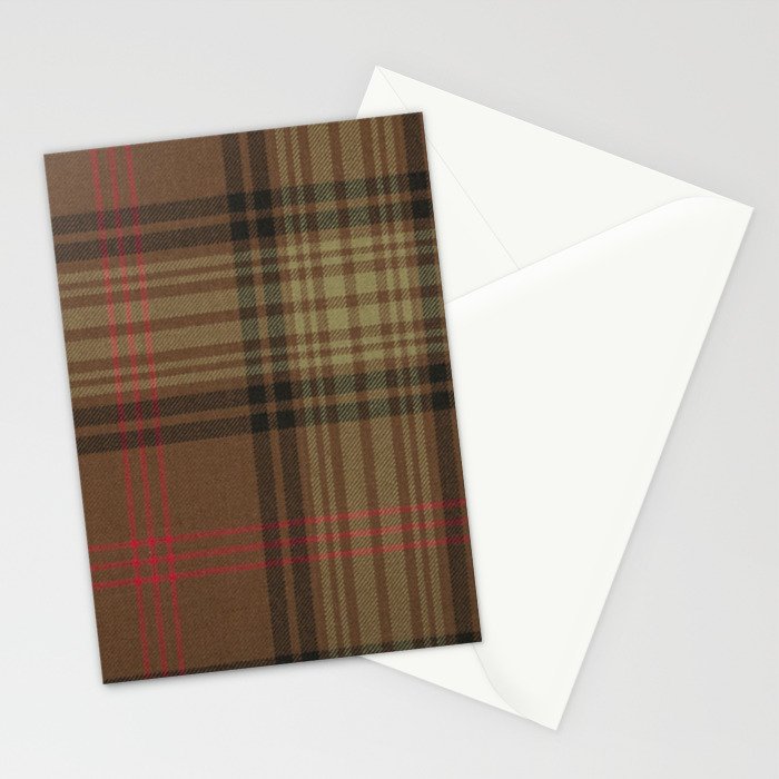 Vintage Brown Tartan Plaid Pattern Stationery Card Gallery Image 2