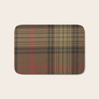 Vintage Brown Tartan Plaid Pattern Bath Mat Gallery Image 1