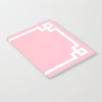 Pink and White Greek Key Border Notebook Gallery Image 2