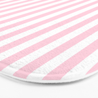 Pastel Pink Candy Stripe Pattern Bath Mat Gallery Image 3