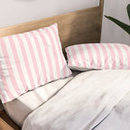 Pastel Pink Candy Stripe Pattern Pillow Sham Gallery Image 2