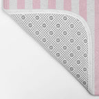 Pastel Pink Candy Stripe Pattern Bath Mat Gallery Image 2