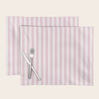 Pastel Pink Candy Stripe Pattern Placemat Gallery Image 1