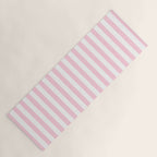 Pastel Pink Candy Stripe Pattern Yoga Mat Gallery Image 1