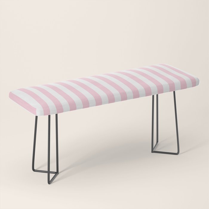 Pastel Pink Candy Stripe Pattern Bench Gallery Image 1