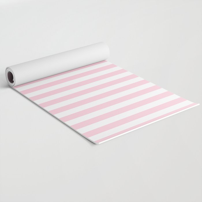Pastel Pink Candy Stripe Pattern Yoga Mat Gallery Image 2