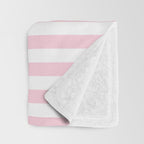 Pastel Pink Candy Stripe Pattern Throw Blanket Gallery Image 3