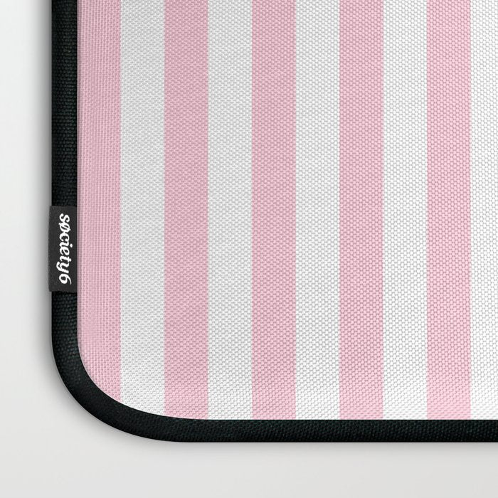 Pastel Pink Candy Stripe Pattern Laptop Sleeve Gallery Image 3