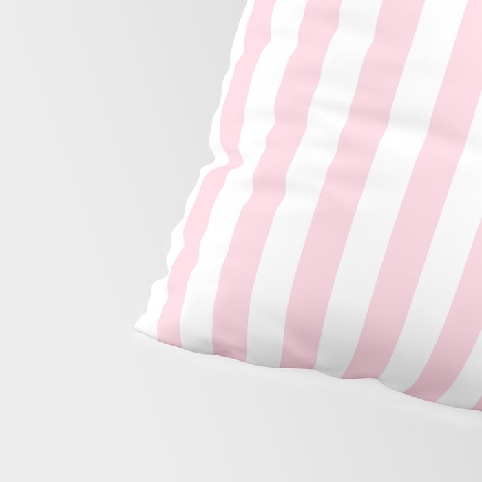 Pastel Pink Candy Stripe Pattern Pillow Sham Gallery Image 4