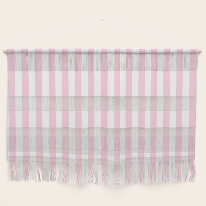 Pastel Pink Candy Stripe Pattern Wall Hanging Gallery Image 1