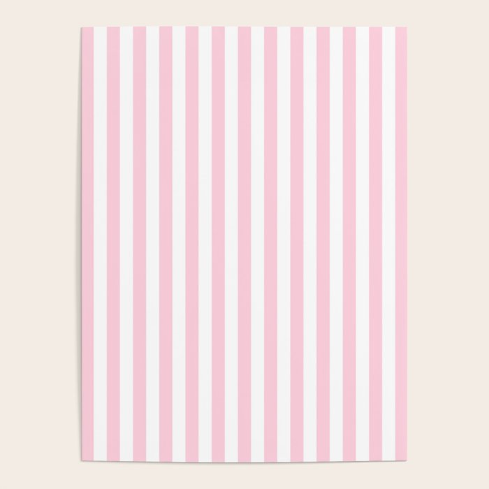 Pastel Pink Candy Stripe Pattern Poster Gallery Image 4