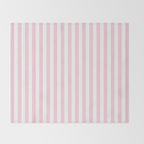 Pastel Pink Candy Stripe Pattern Throw Blanket Gallery Image 2