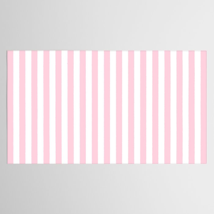 Pastel Pink Candy Stripe Pattern Tablecloth Gallery Image 2