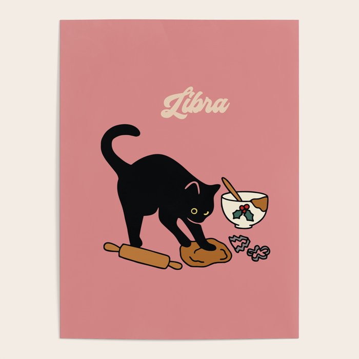 Libra Xmas Cat Poster Gallery Image 4