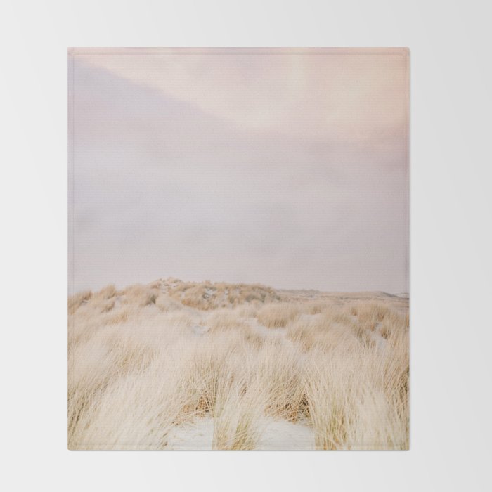 Pastel coastal sky | Ameland island fine art travel photography | The Netherlands Throw Blanket Gallery Image 2