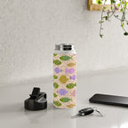 Go Fish - Green, Very Peri, beige Water Bottle Gallery Image 4
