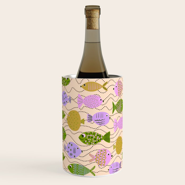 Go Fish - Green, Very Peri, beige Wine Chiller Gallery Image 1