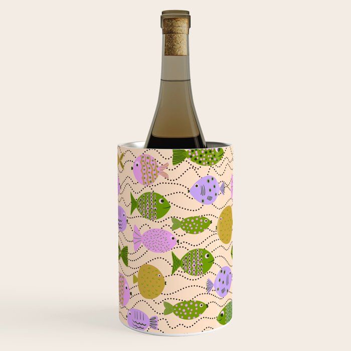 Go Fish - Green, Very Peri, beige Wine Chiller Gallery Image 3