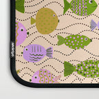 Go Fish - Green, Very Peri, beige Laptop Sleeve Gallery Image 3