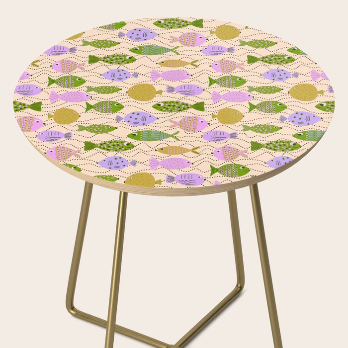 Go Fish - Green, Very Peri, beige Side Table Gallery Image 2