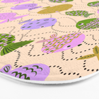 Go Fish - Green, Very Peri, beige Bath Mat Gallery Image 3