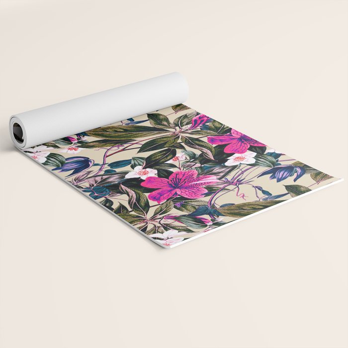 Pattern antique botanical flowers Yoga Mat Gallery Image 2