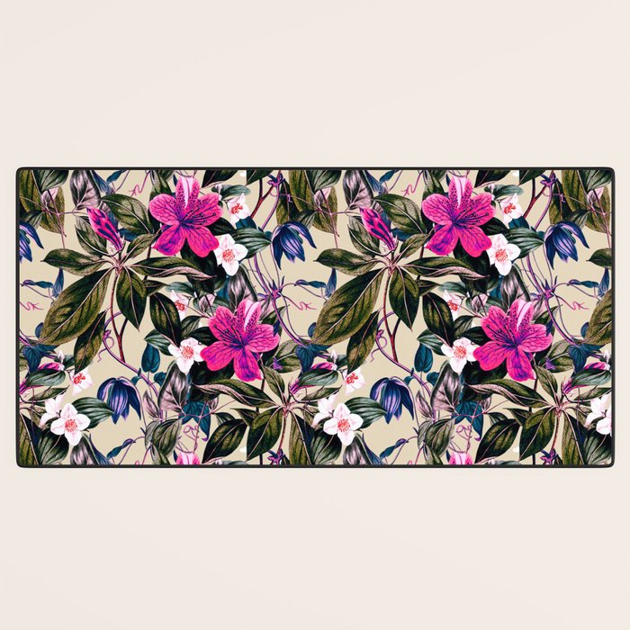 Pattern antique botanical flowers Desk Mat Gallery Image 3