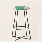 Festive Chevron Pattern Close-up - Red, Pink & Green Stool Gallery Image 1