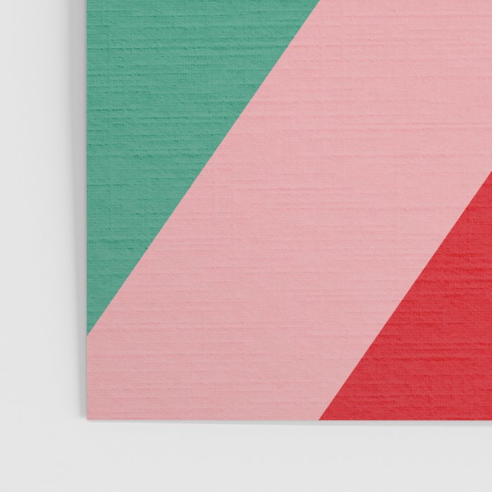 Festive Chevron Pattern Close-up - Red, Pink & Green Poster Gallery Image 3