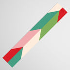Festive Chevron Pattern Close-up - Red, Pink & Green Table Runner Gallery Image 3
