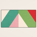 Festive Chevron Pattern Close-up - Red, Pink & Green Desk Mat Gallery Image 3