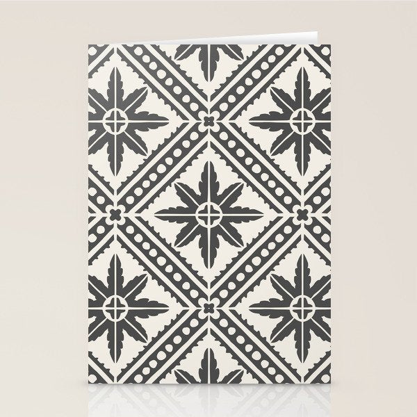 TAZA STAR TILE GREY Stationery Card Gallery Image 2