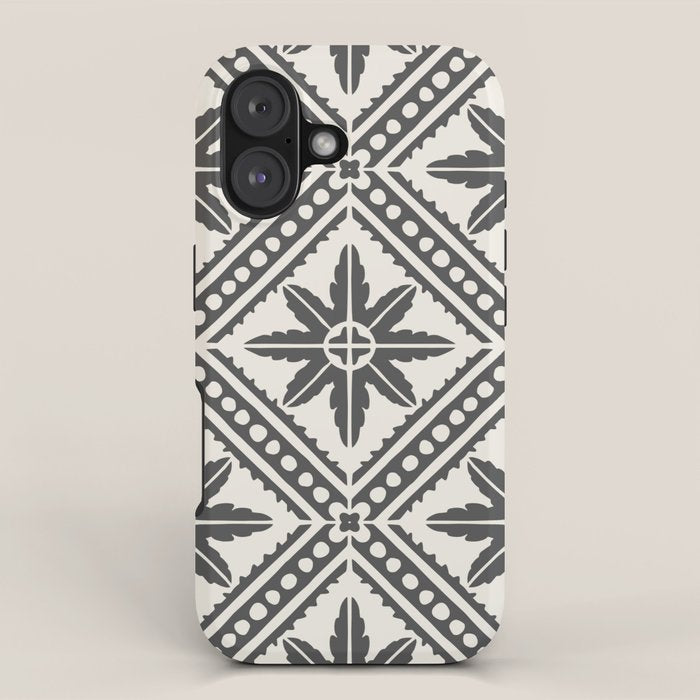 TAZA STAR TILE GREY iPhone Case Gallery Image 1