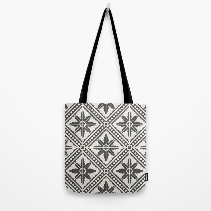 TAZA STAR TILE GREY Tote Bag Gallery Image 2