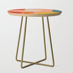 geometry shape mid century organic blush curry teal Side Table Gallery Image 1