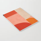 geometry shape mid century organic blush curry teal Notebook Gallery Image 3