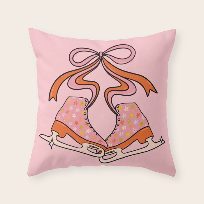 Retro Skates Throw Pillow Gallery Image 6