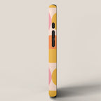 Mid Century Modern Geometric Abstract 833 Orange Pink and Yellow iPhone Case Gallery Image 2