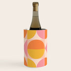 Mid Century Modern Geometric Abstract 833 Orange Pink and Yellow Wine Chiller Gallery Image 2