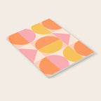 Mid Century Modern Geometric Abstract 833 Orange Pink and Yellow Notebook Gallery Image 2