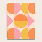 Mid Century Modern Geometric Abstract 833 Orange Pink and Yellow Notebook Gallery Image 4