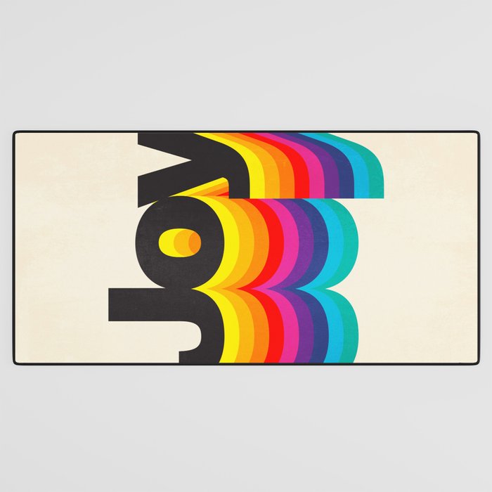 Joy: Retro Typography Edition Desk Mat Gallery Image 3