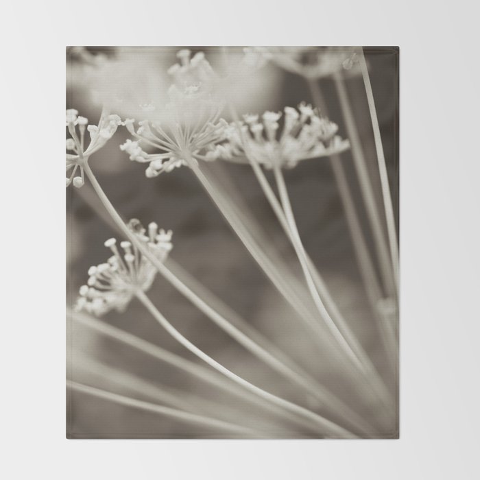 Dill Botanical Abstract 3 Throw Blanket Gallery Image 2