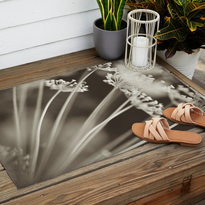 Dill Botanical Abstract 3 Outdoor Rug Gallery Image 2