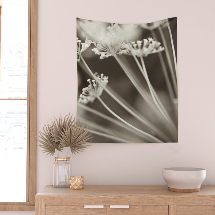 Dill Botanical Abstract 3 Wall Tapestry Gallery Image 2